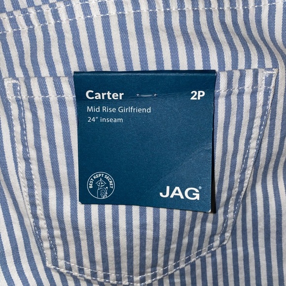 Jag Jeans Blue and White Striped Denim - Picture 11 of 16
